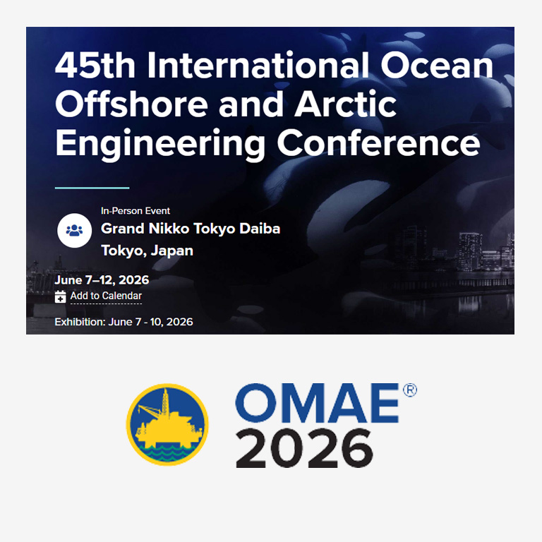 代表の秋元が６月に東京で開催されるOMAE 2026 ”45th International Ocean Offshore and Arctic Engineering Conference”に登壇します。
